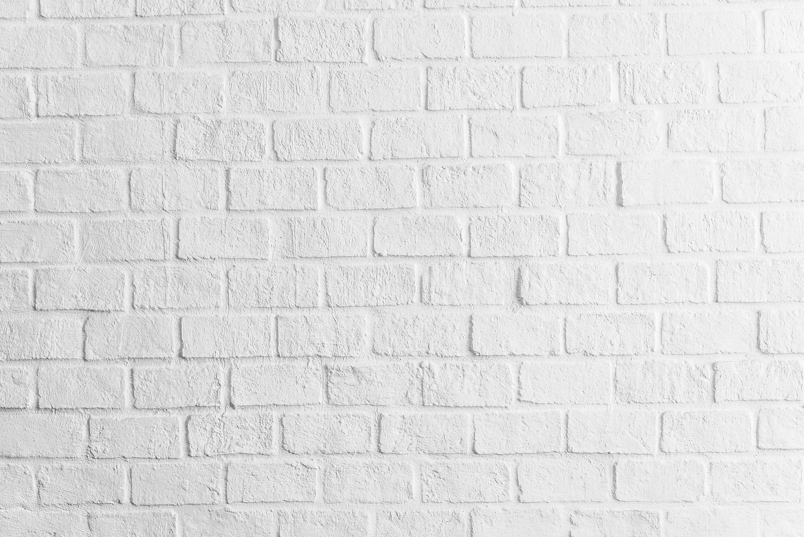 white bricks wall living room